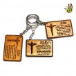 Keychain "Cross with the Verse of Book of John" Religious