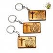 Keychain "Cross with the Verse of Book of John" Religious
