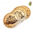 Wood Ref Magnet Round "Sinulog"