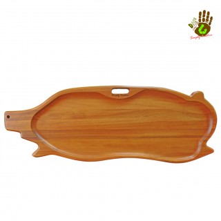 Wooden Lechon Tray, Wooden Tray for Lechon, large size 38.5 inches. Wooden Pig Platter Decorative Serving Tray, Pig Shape Decorative Wooden Serving Tray, Fruit Tray, Party Tray, Roast Tray, Barbecue Tray, Boodle Tray, Food Tray for hosting parties.